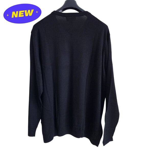 3xb Sweater Black Jos A Bank V Neck Merino Wool New Nwt Mens Tailored 3xl Size - Picture 2 of 16